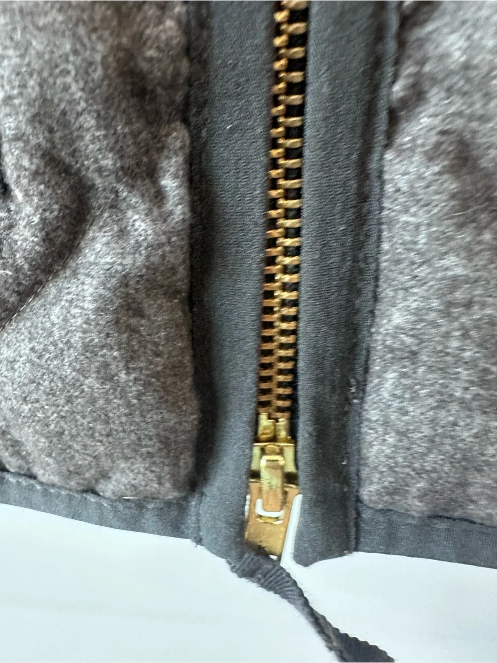 J. Crew Factory Textured Quilted Puffer Vest Gray Size XXS C9245